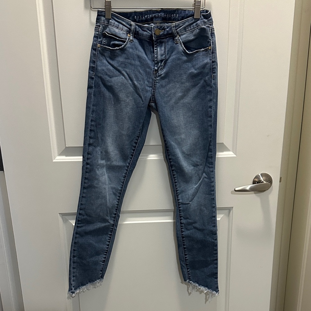 Articles Of Society Cropped Blue Jeans